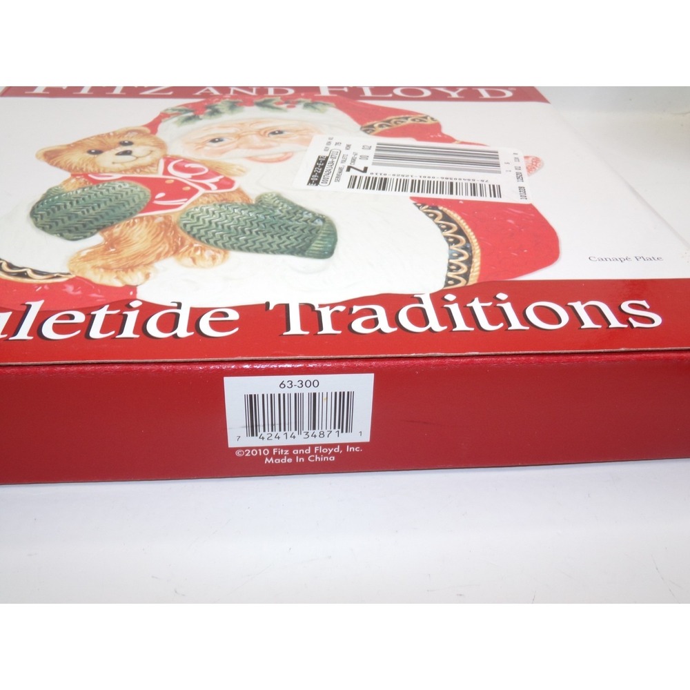 fitz and floyd santa yuletide traditions plate - Picture 2 of 2